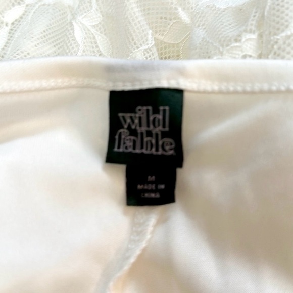 White Lace Maxi Dress With Half Cami Dress Sz MED NEW! - Picture 6 of 7